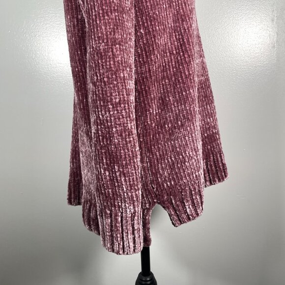 Orvis Burgundy Velvety V Neck  Chunky Tight Knit Long Sleeve Pullover Large - Picture 13 of 14